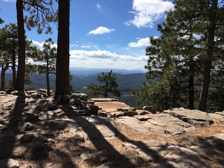 One of many sandstone platforms on the edge of the rim